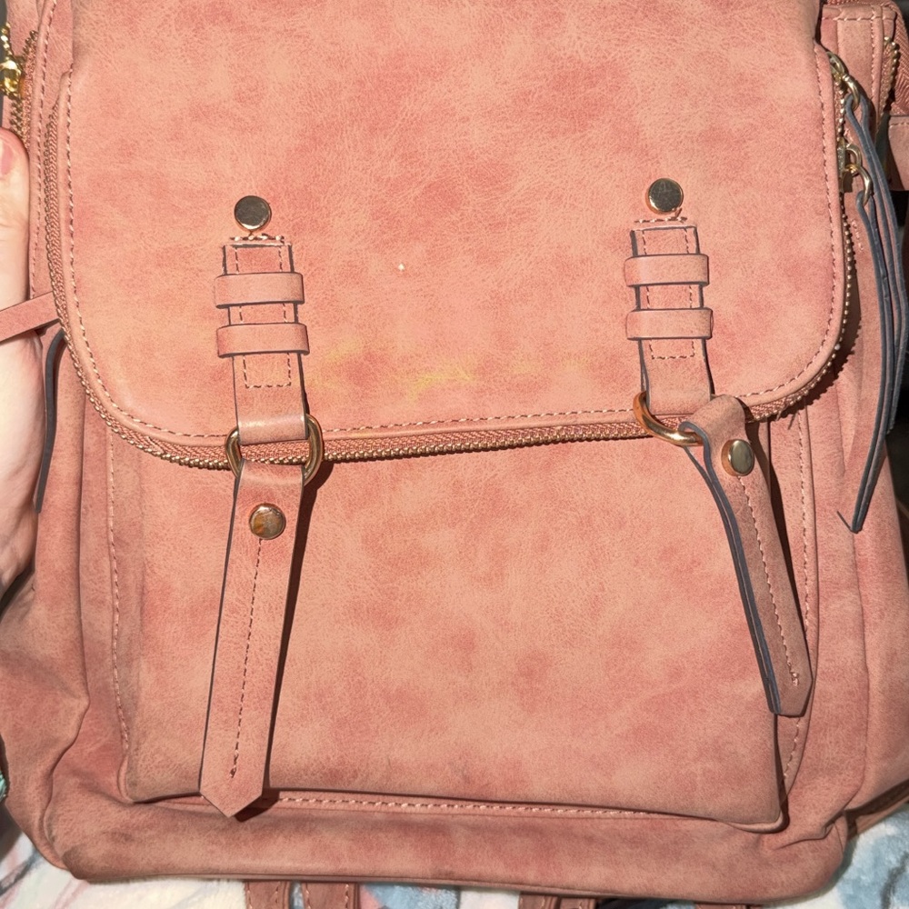 Chic Dusty Pink Backpack Purse